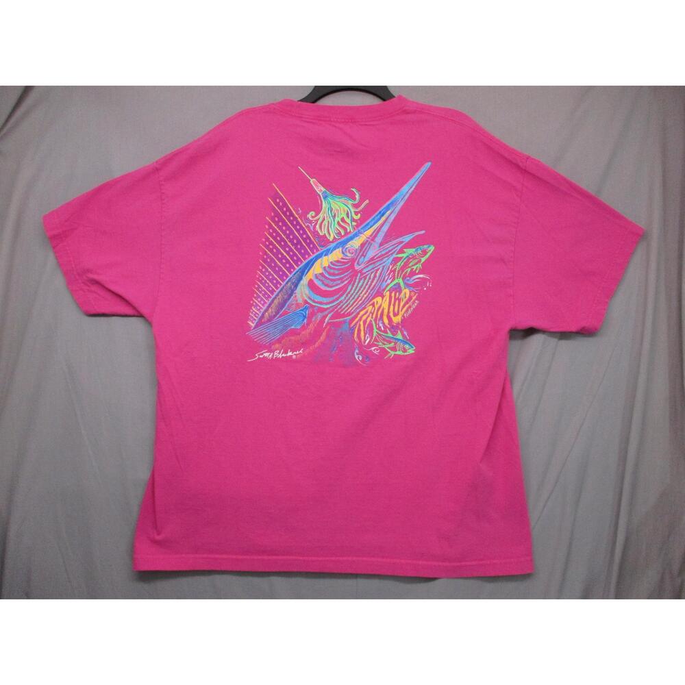 Rip A Lip Fish Wear Pink Short-Sleeve Graphic T-Shirt Size 2XL